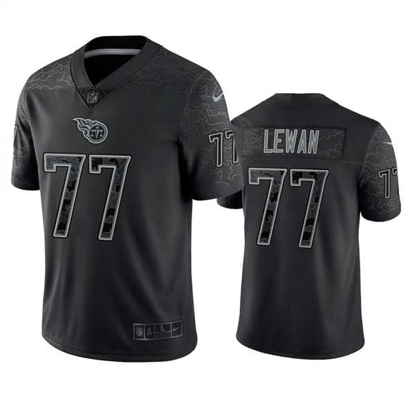 Men's Tennessee Titans #77 Taylor Lewan Black Reflective Limited Stitched Football Jersey,We sell and wholesale Men's Tennessee Titans #77 Taylor Lewan Black Reflective Limited Stitched Football Jersey on line form chian!